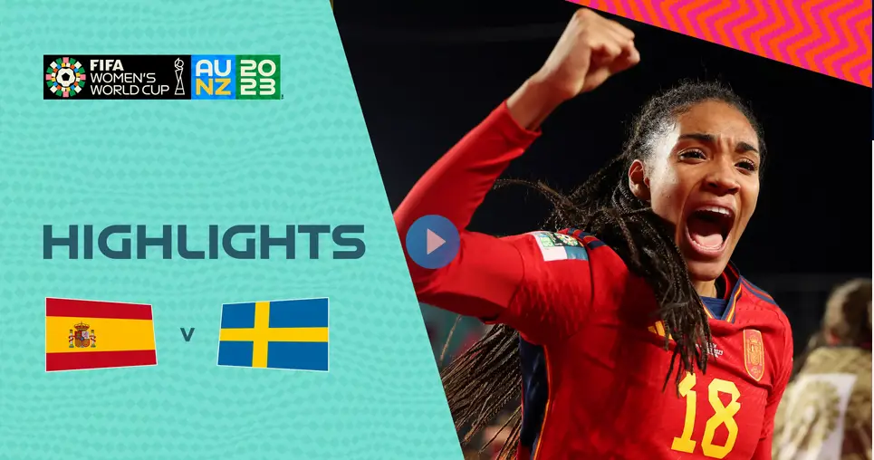 Spain vs Sweden Women's 2-1 90+ gool Extended Highlights - 2023 FIFA Women's World Cup (Semi Final)