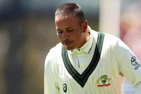 Australian cricketer Usman Khawaja was injured by a bouncer on the face