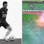 A football player was killed by lightning during a football match